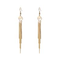 Fashion Fringe Boucles d'oreilles, laiton, Placage, pour femme, plus de couleurs à choisir, 10x102mm, Vendu par PC