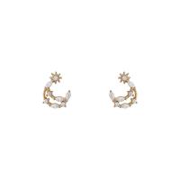 Ciúbach Zirconia Micrimhilseogra réiteodh Earring Prás, 14K óir plated, micrea réiteach zirconia ciúbach & do bhean, 13mm, Díolta De réir Péire