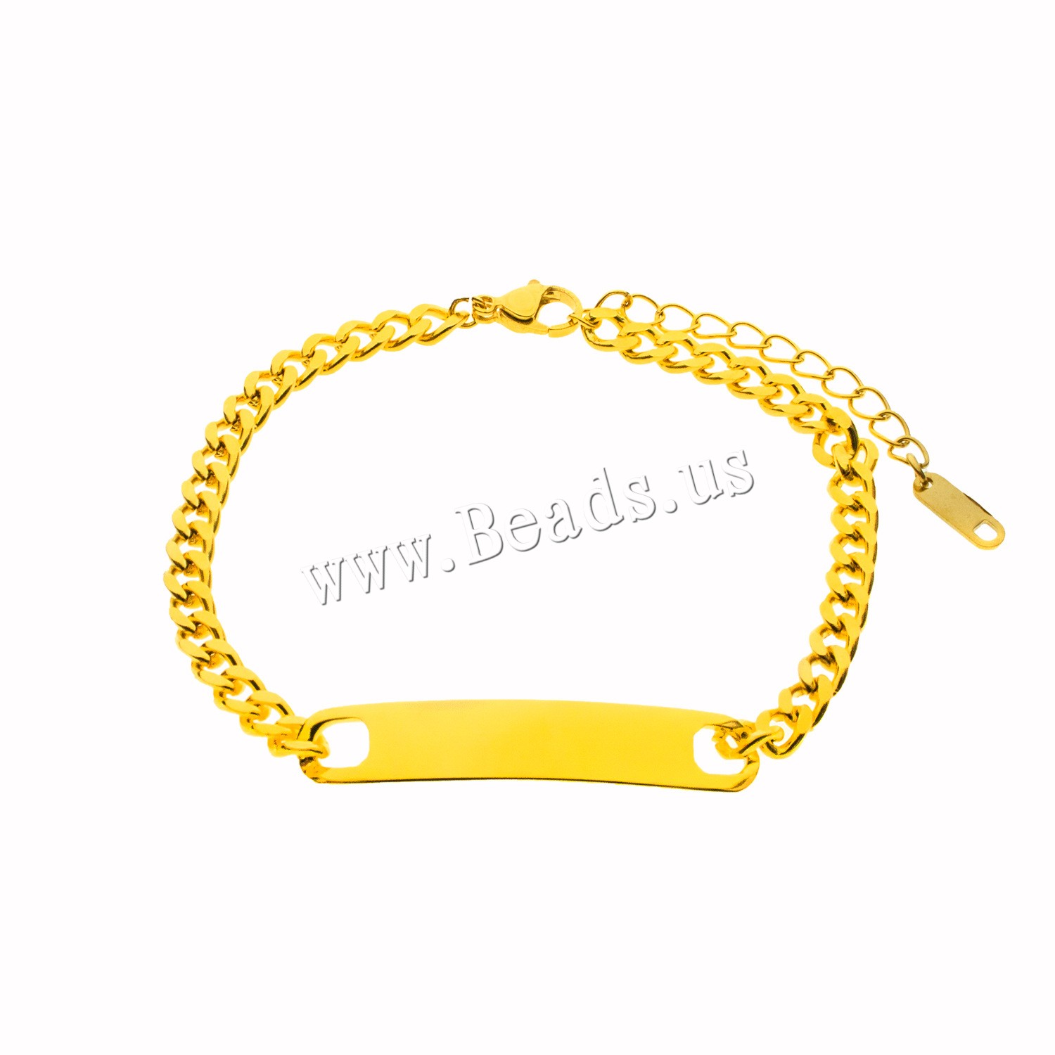 304 roestvrij staal Armband, met 1.57inch extender keten, mode sieraden & uniseks, meer kleuren voor de keuze, Lengte Ca 5.91 inch, Verkocht door PC