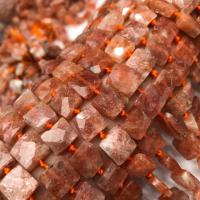 Strawberry Quartz Χάντρα, γυαλισμένο, DIY & πολύπλευρη, κόκκινος, 10x10mm, Sold Per Περίπου 38 cm Strand