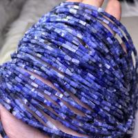 Sodaliet kralen, Plein, gepolijst, DIY, blauw, 2x4mm, Per verkocht Ca 38 cm Strand