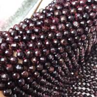 Garnet Bead, polerad, DIY & fasetterad, röd, 8-8.5mm, Såld Per Ca 38 cm Strand