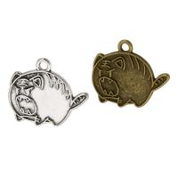 Zink Alloy Animal Hängen, Tiger, plated, Unisex, fler färger för val, nickel, bly och kadmium gratis, 2x19x1mm, Hål:Ca 2mm, Ca 400PC/Bag, Säljs av Bag