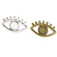 Zinc Alloy vedhæng Cabochon Setting, Eye, forgyldt, du kan DIY, flere farver til valg, nikkel, bly & cadmium fri, 28x17x1mm, Solgt af KG