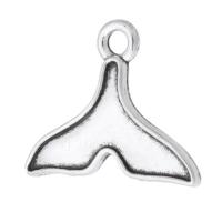 Zinklegering Hangers, Zinc Alloy, De staart van de zeemeermin, antiek zilver plated, uniseks, zilver, nikkel, lood en cadmium vrij, 17x14x2mm, Gat:Ca 2mm, Verkocht door KG