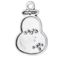 Zinc Alloy fruits forme pendentifs, alliage de zinc, poire, Plaqué de couleur d'argent, unisexe, argent, protéger l'environnement, sans nickel, plomb et cadmium, 15x22x1.50mm, Trou:Environ 2mm, Vendu par kg