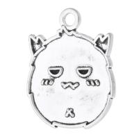 Zinc Alloy Animal Pendler, antik sølv farve forgyldt, Unisex, sølv, nikkel, bly & cadmium fri, 17.50x22x1.50mm, Hole:Ca. 2mm, Solgt af KG