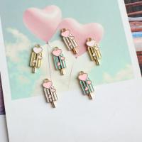 Zinc Alloy Enamel Pendants Ice Cream gold color plated DIY nickel lead & cadmium free Sold By Bag