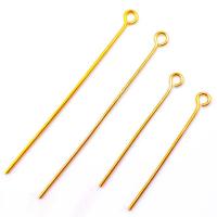 RVS Eyepins, 304 roestvrij staal, gold plated, DIY & verschillende grootte voor keus, gouden, Verkocht door PC