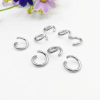 Rustfrit stål Open Ring, 316L Stainless Steel, Runde, sølvfarvet forgyldt, du kan DIY & forskellig størrelse for valg, sølv, 1000pc'er/Bag, Solgt af Bag