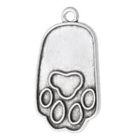 Zinc Alloy Pendler, Claw, antik sølv farve forgyldt, Unisex, sølv, nikkel, bly & cadmium fri, 16x28x1.50mm, Hole:Ca. 2mm, Solgt af KG