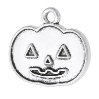 Sinc Alloy Pendants, Pumpkin, dath airgid antique plátáilte, unisex, airgid, nicil, luaidhe & caidmiam saor in aisce, 18x16x2mm, Poll:Thart 2mm, Díolta De réir KG