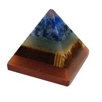 Jalokivi Pyramid Sisustus, Pyramidin muotoinen, kiiltävä, Tilkkutäkki, sekavärit, 28x30mm, Myymät PC