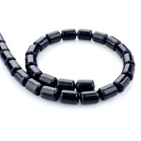 Black Stone Perle, Černý kámen, Sloupec, lesklý, DIY, 8x12mm, Prodáno za Cca 15.75 inch Strand