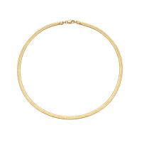 Collier en laiton, beignet, Placage de couleur d'or, bijoux de mode & longueur différente pour le choix & pour femme, doré, protéger l'environnement, sans nickel, plomb et cadmium, 4mm, Vendu par PC