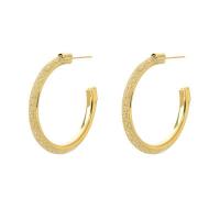 Messing Hoop Earring, guldfarve belagt, for kvinde, 30mm, Solgt af par