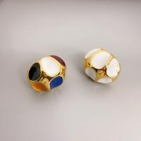 Brass Stud Earring 18K gold plated fashion jewelry & for woman & enamel nickel lead & cadmium free Sold By Pair