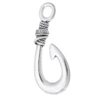 Zinklegering Hangers, Zinc Alloy, antiek zilver plated, uniseks, zilver, nikkel, lood en cadmium vrij, 17x40x6mm, Gat:Ca 4mm, Verkocht door KG