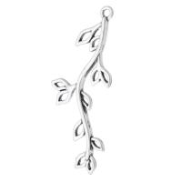 Ciondoli in lega di zinco, lega in zinco, placcato argento antico, unisex, argento, assenza di nichel,piombo&cadmio, 17x43x2.50mm, Foro:Appross. 1.5mm, Venduto da kg