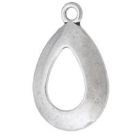 Ciondoli in lega di zinco, lega in zinco, Lacrima, placcato argento antico, unisex & cavo, argento, assenza di nichel,piombo&cadmio, 15x23.50x3mm, Foro:Appross. 2mm, Venduto da kg