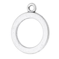 Ciondoli in lega di zinco, lega in zinco, Ciambella, placcato argento antico, unisex & cavo, argento, assenza di nichel,piombo&cadmio, 18x22x2mm, Foro:Appross. 2mm, Venduto da kg