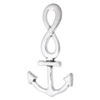 Zinklegering stuurwiel of anker hangers, Zinc Alloy, antiek zilver plated, uniseks, zilver, nikkel, lood en cadmium vrij, 21x41x3mm, Verkocht door KG