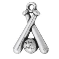 Sinc Alloy Pendants, dath airgid antique plátáilte, unisex, airgid, nicil, luaidhe & caidmiam saor in aisce, 13.50x19x5mm, Poll:Thart 2mm, Díolta De réir KG