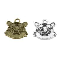 Zinc Alloy Animal Pendants Tiger plated Unisex nickel lead & cadmium free Approx 2mm Approx Sold By Bag