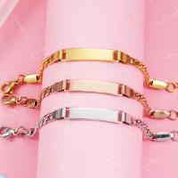 kinderen Bangle, 304 roestvrij staal, met 1.18inch,1.97inch extender keten, verschillende lengte voor keuze & voor kinderen, meer kleuren voor de keuze, 25x5.80mm, Per verkocht Ca 5.12 , Ca 7.09 Strand