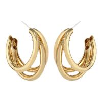 Messing oorbelknoppen, gold plated, voor vrouw, 23x25mm, Verkocht door pair