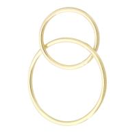 Gold-teli Összekapcsolása Ring, 14 Ezer aranytöltött, 27mm,12*12*1mm,17*17*1mm, Által értékesített PC