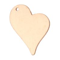 Gold-filled pendente, Cuore, 14K pieno d'oro, 14x16x0.50mm, Foro:Appross. 0.5mm, Venduto da PC