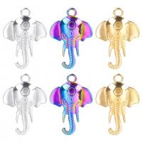 Acciaio inossidabile Animal Ciondoli, 304 acciaio inox, Elefante, Vintage & unisex, nessuno, 19x28mm, Venduto da PC