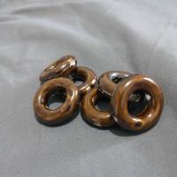 Geglazuurd porselein kralen, Donut, DIY & dubbel-gat, meer kleuren voor de keuze, 26x7mm, Ca 100pC's/Bag, Verkocht door Bag