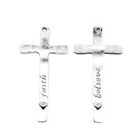 Zink Alloy Cross Hängen, antik silver pläterad, DIY, silver, nickel, bly och kadmium gratis, 47x23mm, Säljs av PC