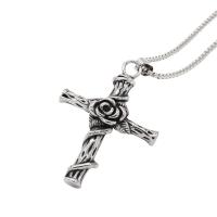 Stainless Steel Cross Pendants 304 Stainless Steel DIY & blacken original color Sold By PC