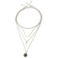 Collana Multi strato, lega in zinco, with turchese, with 1.97inch extender chain, placcato, multistrato & unisex, assenza di nichel,piombo&cadmio, Venduto da PC