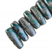 Naturlige tibetanske Agate Dzi Beads, Tibetansk agat, poleret, du kan DIY, 40mm, Solgt af PC