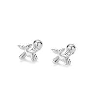 Sterling Silver Jewelry orecchino, 925 argento sterlina, placcato, per la donna, nessuno, 6.30x4.60mm, Venduto da coppia