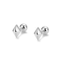 Sterling Silver Jewelry orecchino, 925 argento sterlina, placcato, per la donna, nessuno, 7.60x7.60mm, Venduto da coppia