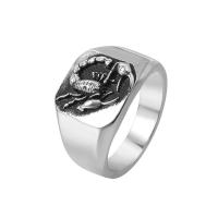 Anillo de dedo de acero inoxidable, acero inoxidable 304, Escorpión, diverso tamaño para la opción & para hombre, más colores para la opción, 14mm, tamaño:7-13, Vendido por UD