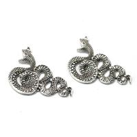 Zink Alloy Animal Hängen, Snake, antik silver pläterad, Vintage & Unisex, silver, nickel, bly och kadmium gratis, 45x37x3.50mm, Säljs av PC