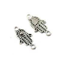 Zinc Alloy Connector Hand antique silver color plated vintage & DIY & 1/1 loop silver color nickel lead & cadmium free Sold By PC