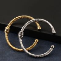 304 nehrđajućeg čelika Pljuska Bangle, modni nakit & za žene, više boja za izbor, 13mm,5mm, Unutarnji promjer:Približno 58mm, Prodano By PC