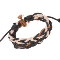 Cotton Fabraic Bracelet, le Cowhide, le 9-10cm slabhra extender, lámhdhéanta, Inchoigeartaithe & jewelry faisin & unisex, dathanna measctha, Fad 16-17 cm, Díolta De réir PC