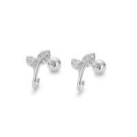 925 Sterling Silver Stud Earrings plated for woman Sold By Pair