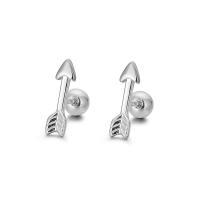 Sterling Silver Jewelry orecchino, 925 argento sterlina, freccia, placcato, per la donna, nessuno, 2.70x10mm, Venduto da coppia