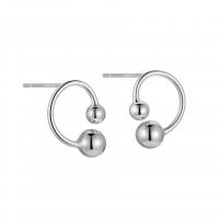 Sterling Silver Jewelry orecchino, 925 argento sterlina, placcato, per la donna, nessuno, 15x18mm, Venduto da coppia