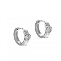 925 Sterling Silver Huggie Hoop Earring, plated, för kvinna, fler färger för val, 11mm, Säljs av Par