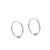 925 Sterling Silver Huggie Hoop Earring, plátáilte, méid éagsúla do rogha & do bhean, dathanna níos mó le haghaidh rogha, 13mm, Díolta De réir Péire